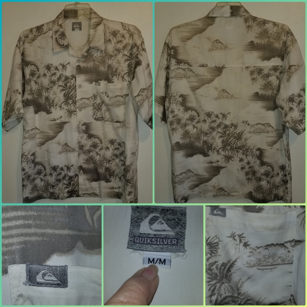 EUC MEN'S QUICKSILVER CASUAL SHIRT M